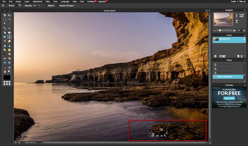 How to remove a watermark from photo